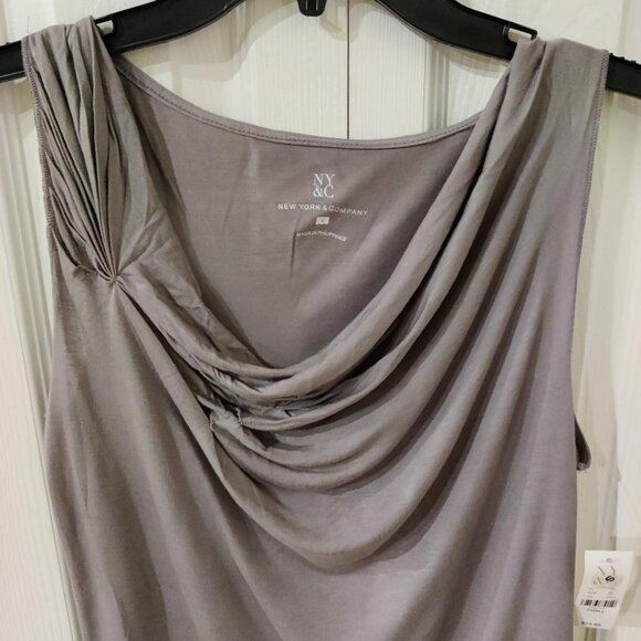 New York & Company Women's Gray Sleeveless Blouse Top NWT Size Small - Picture 3 of 4